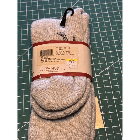Woolrich Hunting Socks Mens 10-13 Wool/Polypropylene Blend Warm & Cozy Red Heath - Picture 2 of 3
